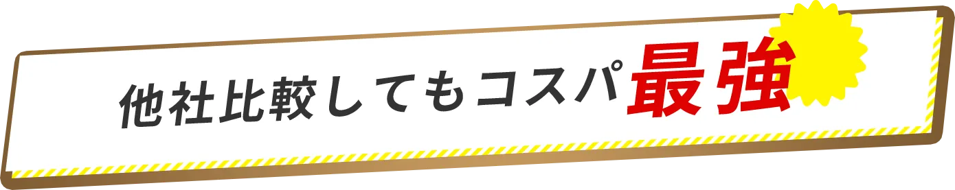 他社比較してもコスパ最強